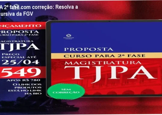 Imagem do curso TJPA 2ª fase com correção individualizada para prova discursiva da FGV