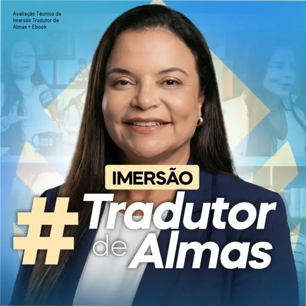 Tela da imersão online Tradutor de Almas com Dra. Andréa Vermont apresentando exercícios práticos