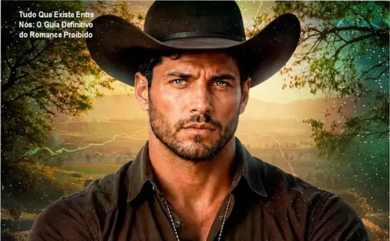 Capa destacada do ebook Tudo Que Existe Entre Nós de Adriana Brasil, romance proibido com elementos de Velho Oeste, família e segredos familiares no interior do Brasil