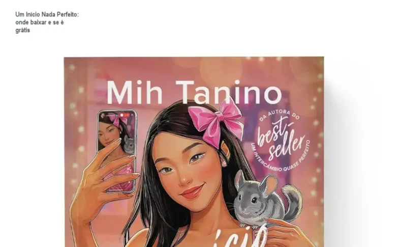 Capa do livro Um Início Nada Perfeito de Mih Tanino sobre os bastidores da fama