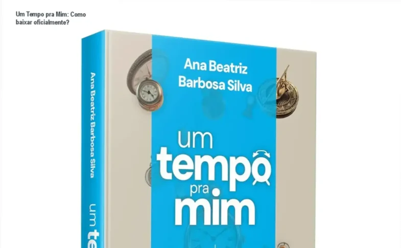 Capa do livro 'Um Tempo pra Mim' mostrando como fazer o download oficial