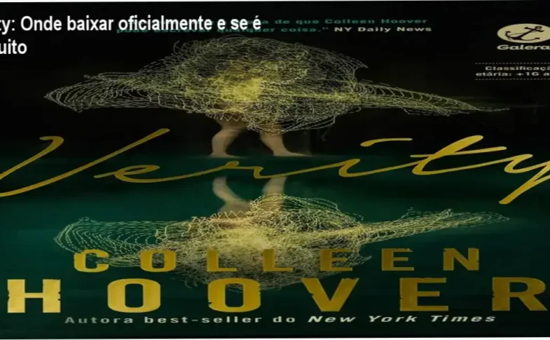 Capa do livro Verity de Colleen Hoover com tema de thriller psicológico