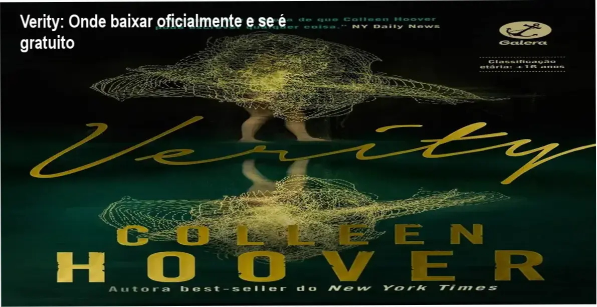 Capa do livro Verity de Colleen Hoover com tema de thriller psicológico