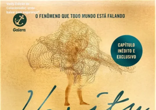 Capa dura da edição de colecionador de Verity de Colleen Hoover sobre fundo neutro