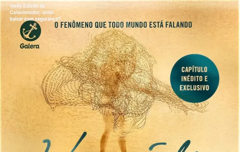 Capa dura da edição de colecionador de Verity de Colleen Hoover sobre fundo neutro