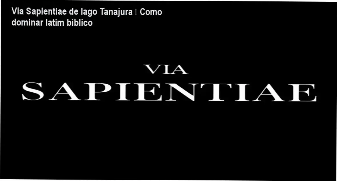 Iago Tanajura – Via Sapientiae cronograma de aulas e carga horária