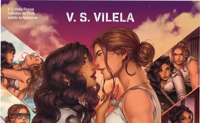 Autor V. S. Vilela com capa do eBook 'Proibido se Apaixonar'