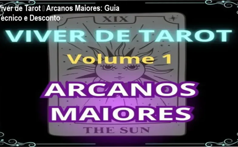 Capa do curso Viver de Tarot – Volume 1: Arcanos Maiores com destaque para oferta de desconto