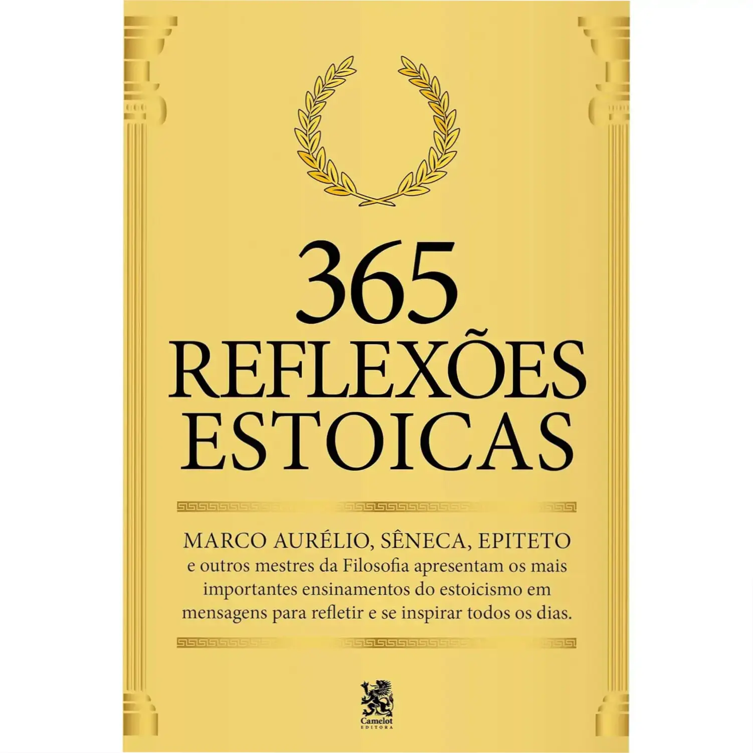Capa do livro 365 Reflexões Estoicas da Camelot Editora ilustrando o conceito de resiliência mental