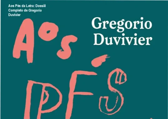 Capa do livro Aos Pés da Letra de Gregorio Duvivier com arte de Elisa Von Randow