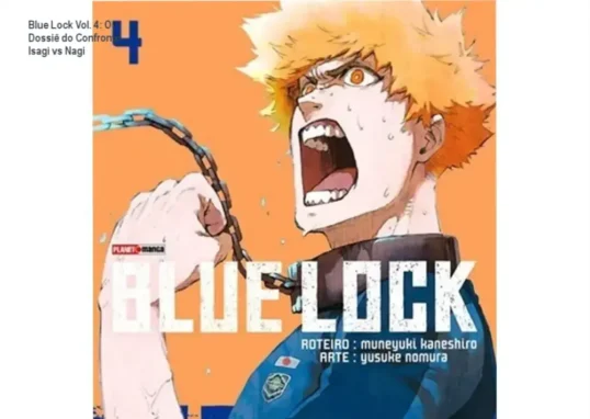 Capa do mangá Blue Lock volume 4 destacando o confronto entre os times Z e V