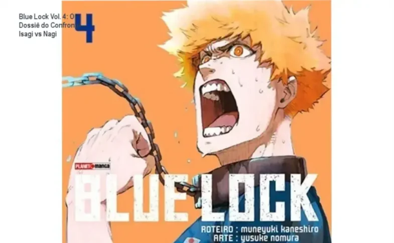 Capa do mangá Blue Lock volume 4 destacando o confronto entre os times Z e V