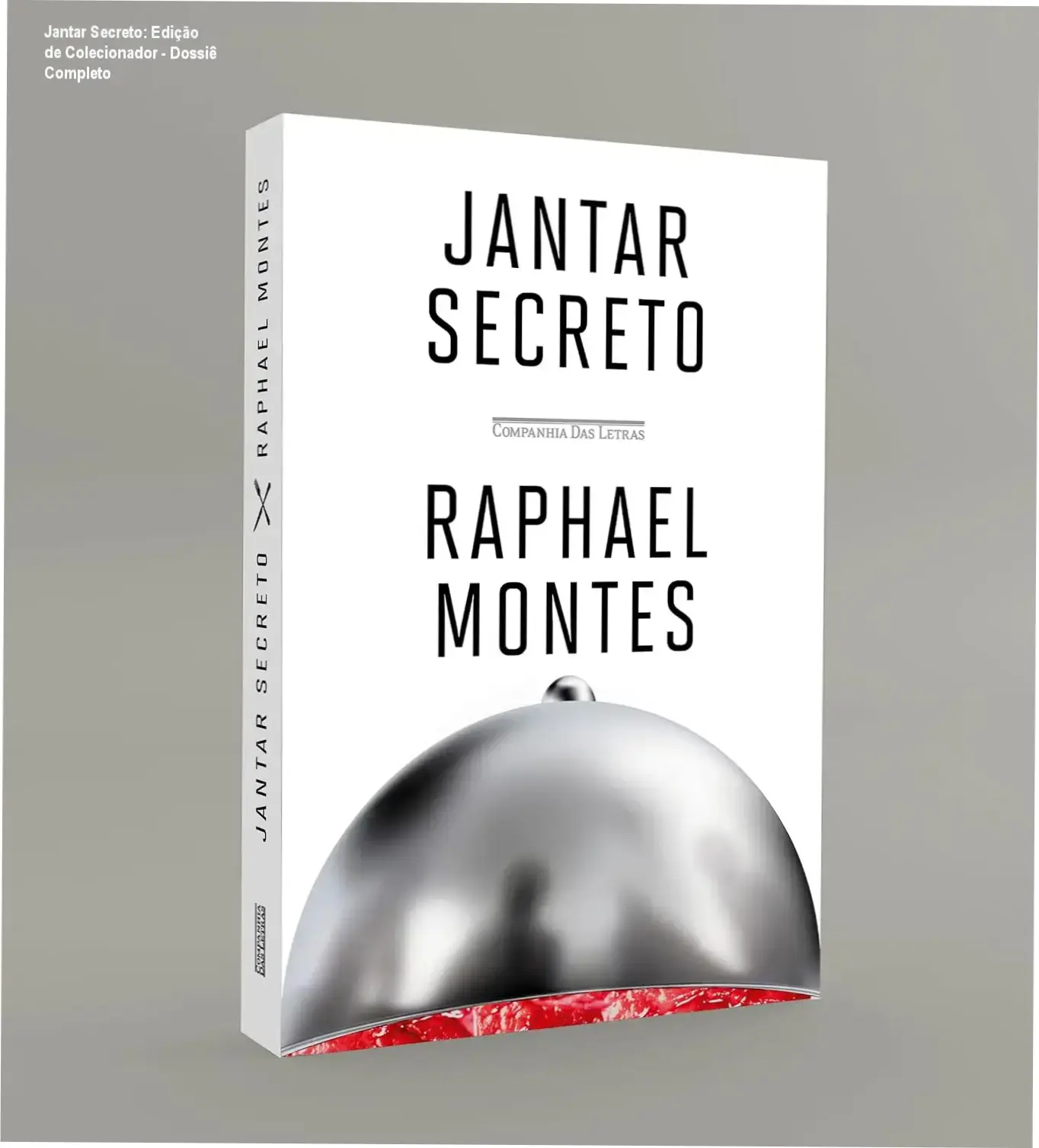 Capa da edição de colecionador do livro Jantar Secreto de Raphael Montes com detalhes de luxo